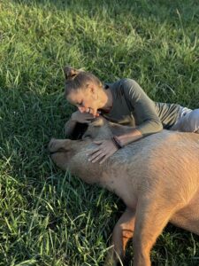 Ella and Rubia at Hogs & Kisses Farm Sanctuary - compassion